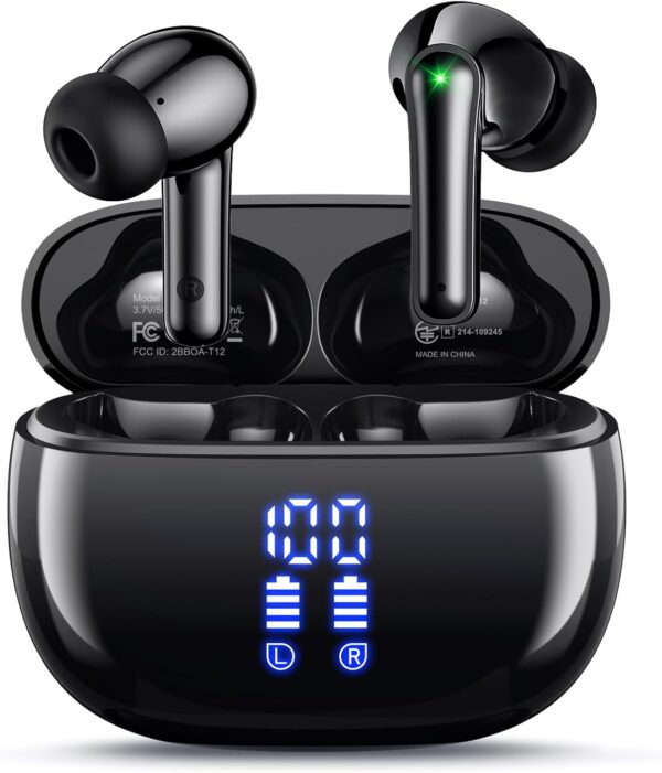LIMITED TIME DEALS Wireless Earbuds Bluetooth Headphones, Ear Buds with Deep Bass 85% OFF