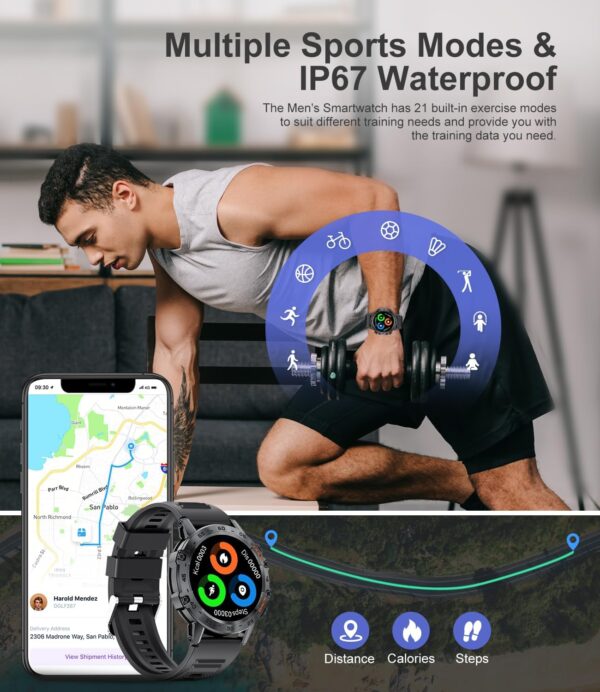 LIMITED TIME DEALS Military Smart Watch for Men(Answer/Dial Calls) WITH 27% OFF - Image 4