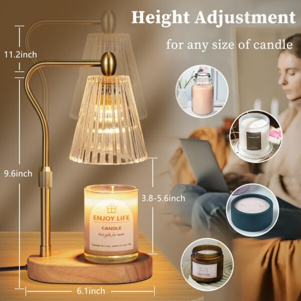 LIMITED TIME DEALS Candle Warmer Lamp with Timer Dimmer Adjustable Height for New Home 33% OFF - Image 4
