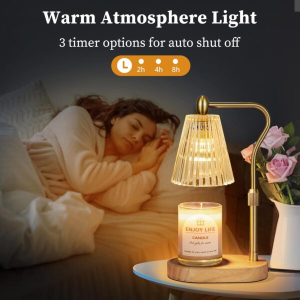 LIMITED TIME DEALS Candle Warmer Lamp with Timer Dimmer Adjustable Height for New Home 33% OFF - Image 3