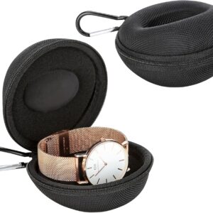 LIMITED TIME DEAL LETURE 2 Pieces Single Watch Travel Case for Men 50% OFF