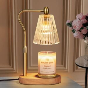 LIMITED TIME DEALS Candle Warmer Lamp with Timer Dimmer Adjustable Height for New Home 33% OFF