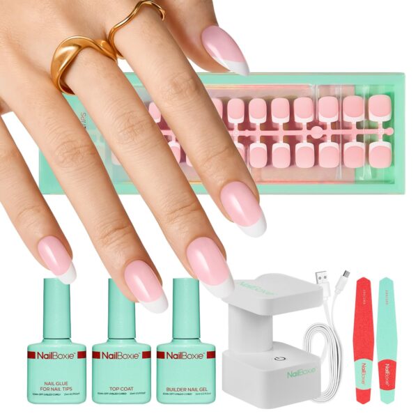 LIMITED TIME DEALS Gel X Nail Kit, Press On Nails Kit with LED Light,50% OFF WITH 5016Q3RL