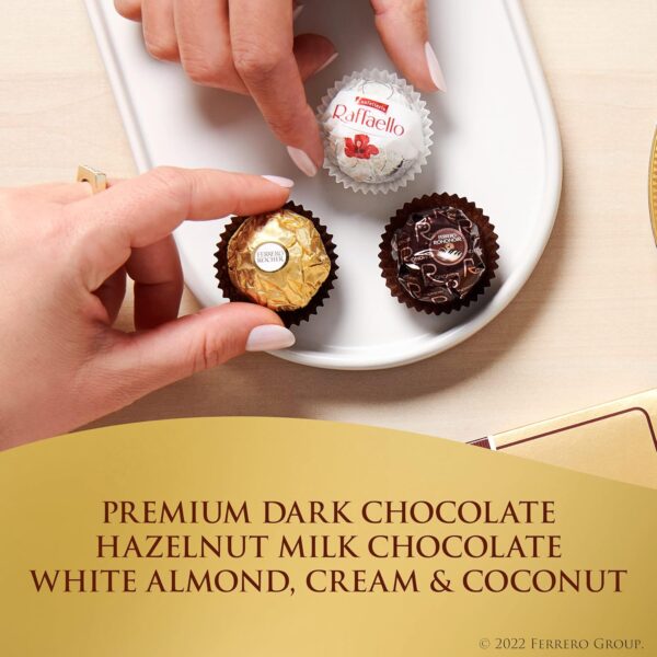 LIMITED TIME DEALS Ferrero Rocher, 48 Count, Premium Gourmet Assorted Hazelnut Milk Chocolate, Dark Chocolate 7% OFF - Image 2