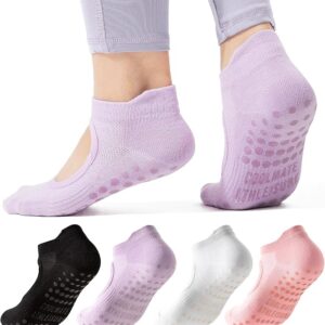LIMITED TIME DEALS COOLMATE Pilates Socks with Grips for Women, Yoga Socks 33% OFF