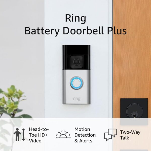 LIMITED TIME DEALS Ring Battery Doorbell Plus (newest model) | Head-to-Toe HD 33% - Image 4