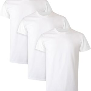LIMITED TIME DEALS Hanes Men's Cotton, Moisture-Wicking Crew Tee Undershirts,10% OFF