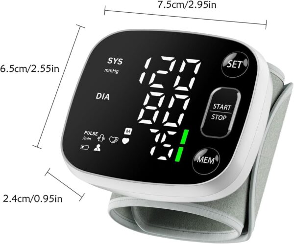 LIMITED TIME DEALS Oklar Blood Pressure Monitors for Home Use Rechargeable Wrist 33% OFF - Image 2