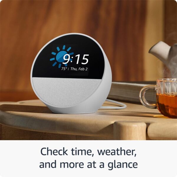 LIMITED TIME DEALS Amazon Echo Spot with Alexa (newest model), Great for nightstands 19% OFF - Image 4