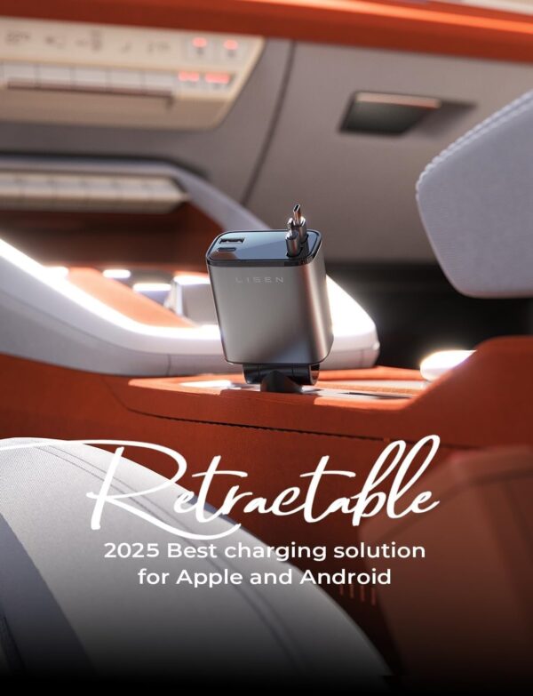 LIMITED TIME DEALS LISEN Retractable Car Charger [69W USB C Car 39% OFF - Image 4
