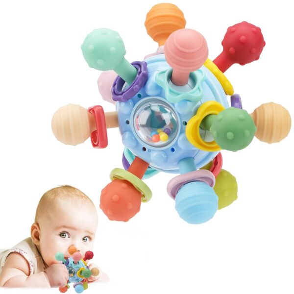 LIMITED TIME DEALS Baby Montessori Sensory Toys for 0-6 6-12 Months, Baby Teether Teething 55% OFF