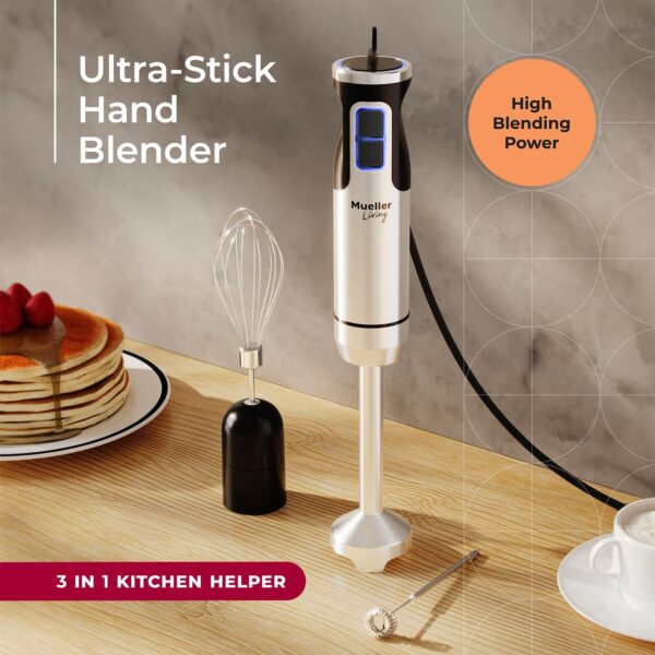LIMITED TIME DEALS Mueller Immersion Blender Handheld - 8 Speed Stainless 41% OFF - Image 3