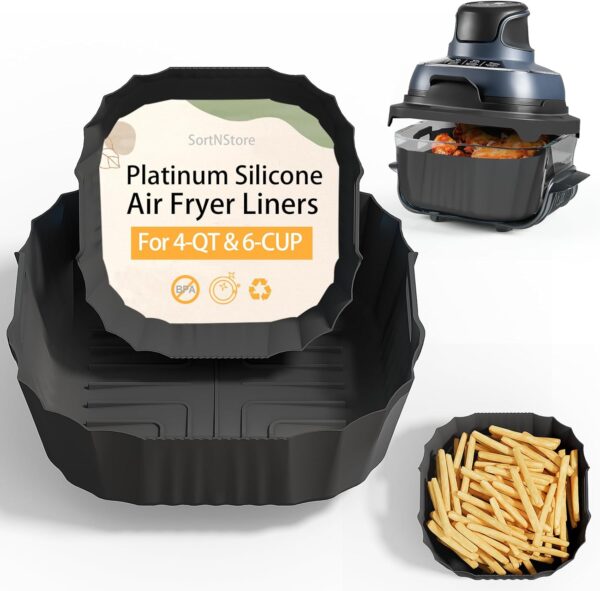 LIMITED TIME DEALS Air Fryer Liners for Ninja Crispi: Silicone Liners 2pcs Ninja  31% OFF
