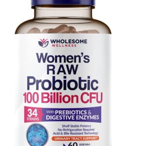 LIMITED TIME DEALS Wholesome Wellness Dr. Formulated Raw Probiotics for Women 100 Billion 20% OFF