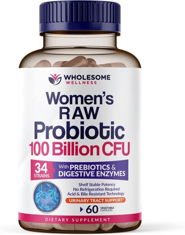 LIMITED TIME DEALS Wholesome Wellness Dr. Formulated Raw Probiotics for Women 100 Billion 20% OFF