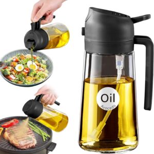 LIMITED TIME DEALS YARRAMATE Olive Oil Dispenser, 2 in 1 Oil Sprayer for Cooking,15% OFF