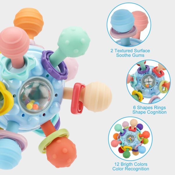 LIMITED TIME DEALS Baby Montessori Sensory Toys for 0-6 6-12 Months, Baby Teether Teething 55% OFF - Image 3