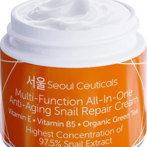 LIMITED TIME DEALS SeoulCeuticals Korean Skin Care 97.5% Snail Mucin Moisturizer Cream 20% OFF