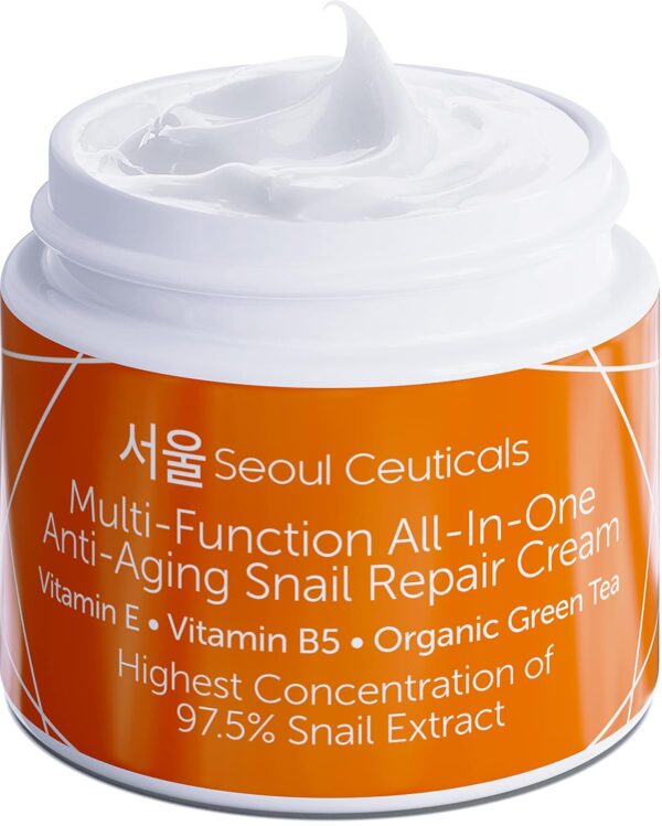 LIMITED TIME DEALS SeoulCeuticals Korean Skin Care 97.5% Snail Mucin Moisturizer Cream 20% OFF
