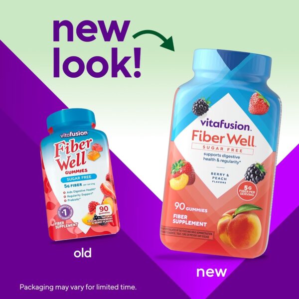 LIMITED TIME DEALS Vitafusion Fiber Well Gummies, Sugar Free Fiber Supplement, Gummies - Image 4