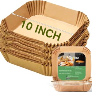 LIMITED TIME DEALS 10 Inch Largest Square Air Fryer Disposable Paper Liner, XXL 100Pcs Air 15% OFF