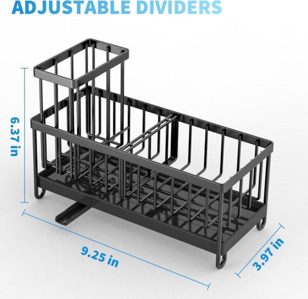 LIMITED TIME DEALS Cisily Black Sponge Holder for Kitchen Sink, Sink Caddy  28% OFF - Image 4
