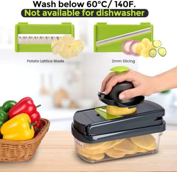 LIMITED TIME DEALS Vegetable Chopper,12-in-1 Multifunctional Food Chopper 17% OFF - Image 2