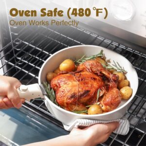 LIMITED TIME DEALS SENSARTE 17 Piece Pots and Pans Set, Nonstick Detachable 20% OFF