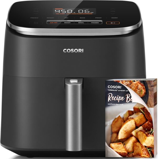 LIMITED TIME DEALS COSORI Air Fryer 9-in-1, Compact & Large 6-Qt, Fast Turbo Modes 17% OFF