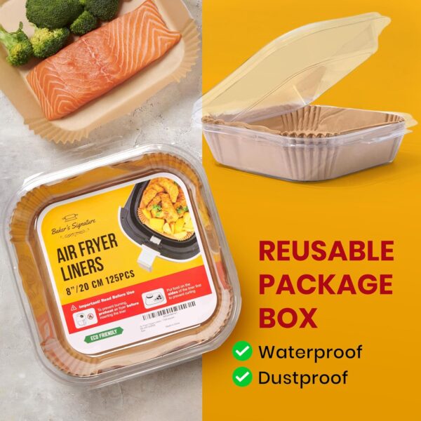 LIMITED TIME DEALS Air Fryer Paper Liners, 125Pcs Air Fryer Disposable 50% OFF - Image 2