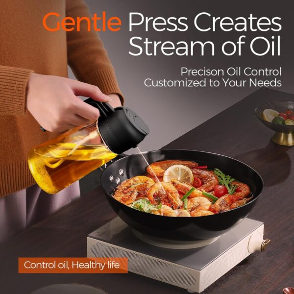 LIMITED TIME DEALS YARRAMATE Olive Oil Dispenser, 2 in 1 Oil Sprayer for Cooking,15% OFF - Image 2