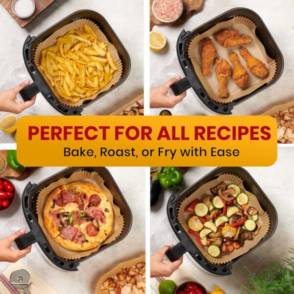 LIMITED TIME DEALS Air Fryer Paper Liners, 125Pcs Air Fryer Disposable 50% OFF - Image 3