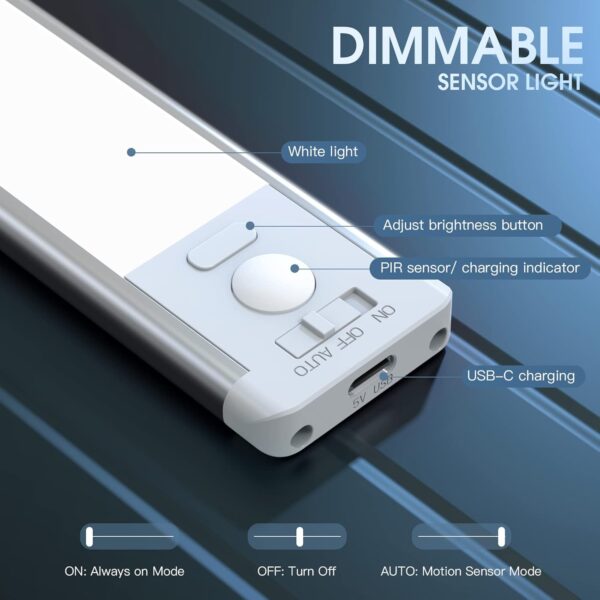 LIMITED TIME DEALS Under Cabinet Lighting,40 LED Rechargeable Battery Operated Motion Sensor  36% OFF - Image 4