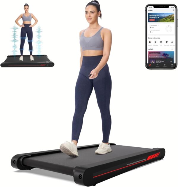 LIMITED TIME DEALS Sperax Walking Vibration Pad with APP, 3 in 1 Under Desk Treadmill, 24% OFF