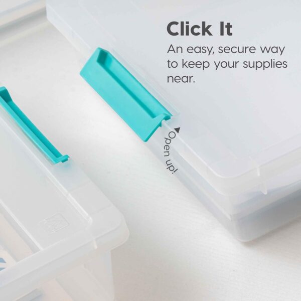LIMITED TIME DEALS IRIS USA 6 Qt. Plastic Storage Bins Containers with Lids, 4 Pack 32% - Image 4