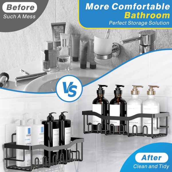 LIMITED TIME DEALS Adhesive Shower Caddy, 5 Pack Rustproof Stainless Steel Bath Organizers 5% OFF - Image 3