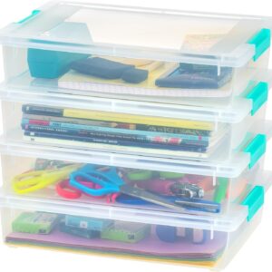 LIMITED TIME DEALS IRIS USA 6 Qt. Plastic Storage Bins Containers with Lids, 4 Pack 32%