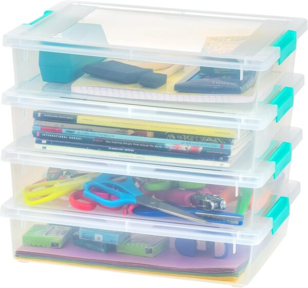 LIMITED TIME DEALS IRIS USA 6 Qt. Plastic Storage Bins Containers with Lids, 4 Pack 32%