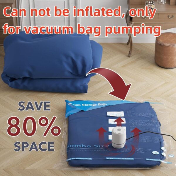 LIMITED TIME DEALS 24 Pack Vacuum Storage Bags with Electric Pump, (5 Jumbo, 5 Large, 5 Medium 21%  OFF - Image 3