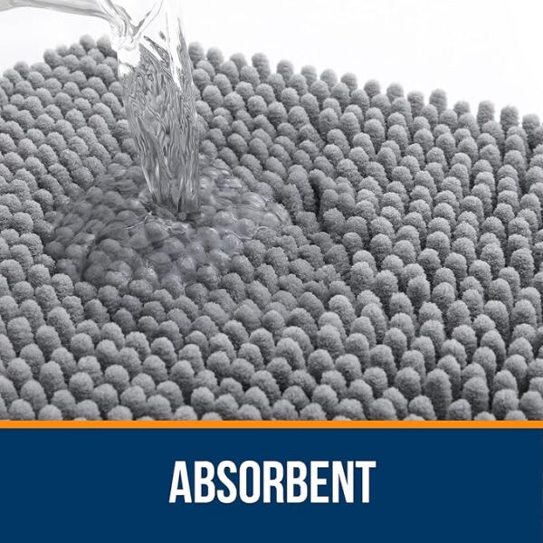 LIMITED TIME DEALS OLANLY Bathroom Rugs 30x20, Extra Soft Absorbent Chenille Bath Rugs, Rubber Backing 33% OFF - Image 2