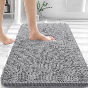 LIMITED TIME DEALS OLANLY Bathroom Rugs 30x20, Extra Soft Absorbent Chenille Bath Rugs, Rubber Backing 33% OFF