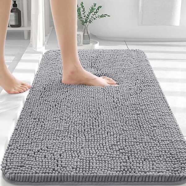LIMITED TIME DEALS OLANLY Bathroom Rugs 30x20, Extra Soft Absorbent Chenille Bath Rugs, Rubber Backing 33% OFF